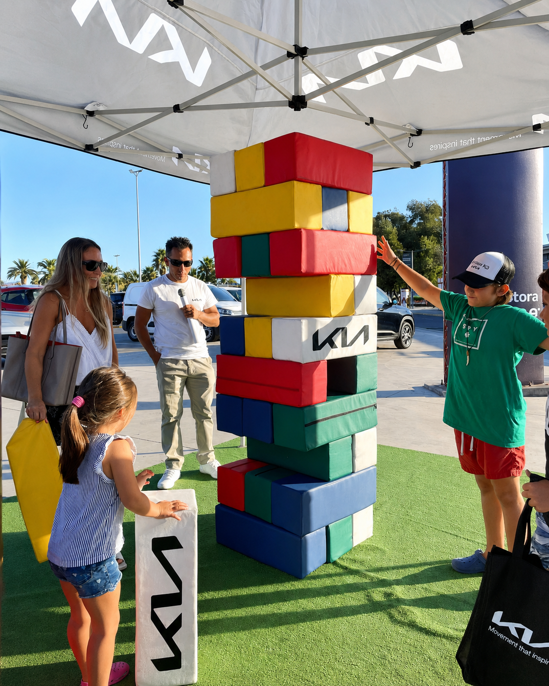 Activación BTL con juego Jenga gigante para Kia